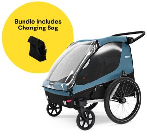 thule stroller bike Thule Courier Bicycle Trailer + Stroller Cargo Bundle