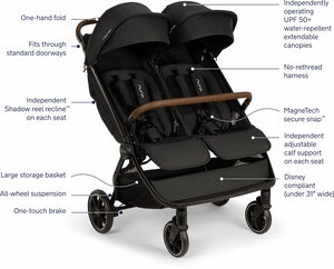slim side by side double stroller Nuna TRVL dubl Lightweight Side by Side Double Stroller – Buttercup