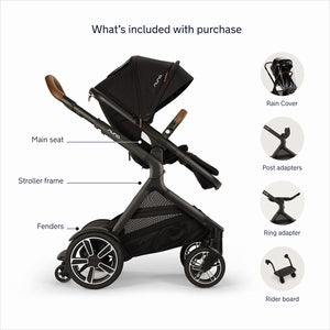 stroller frame for nuna pipa Nuna DEMI Next Stroller with Rider Board + PIPA Urbn Travel System – Buttercup
