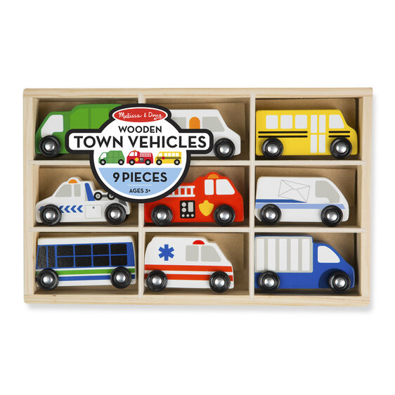 Melissa & Doug Wooden Town Vehicles