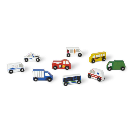 Melissa & Doug Wooden Town Vehicles