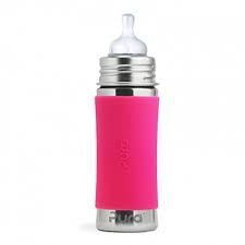 Pura Kiki Infant Bottle - Pink Sleeve / 11oz