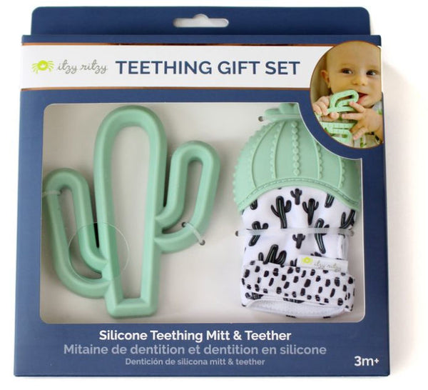 Itzy Ritzy Teething Mitt & Teether Gift Set - Cactus