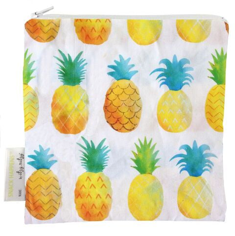 Itzy Ritzy Snack Happens Snack Bag  - Painterly Pineapple