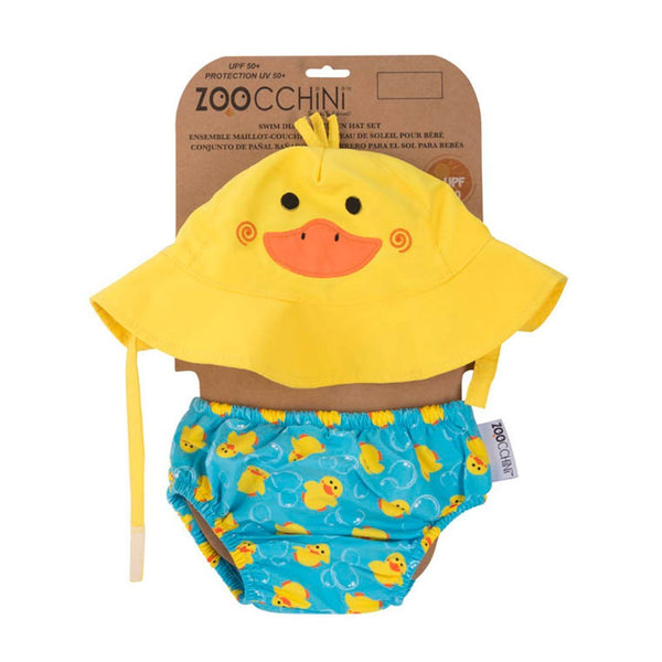 Zoocchini UPF50+ Baby Swim Diaper & Sun Hat Set