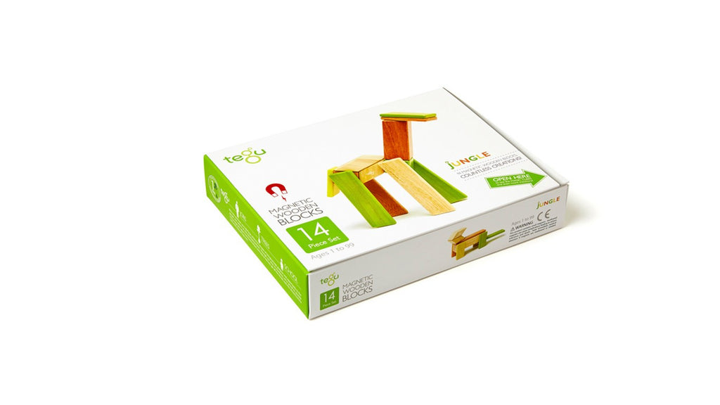 Magnetic Wooden Blocks 14 Piece Set