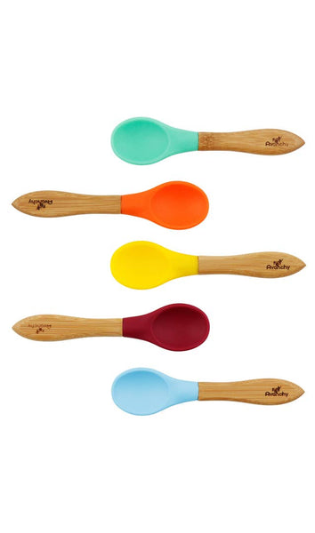 Avanchy Bamboo and Silicone Baby Spoons - 5pk