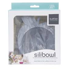 Kushies Silibowl & Spoon Set - Marble Grey