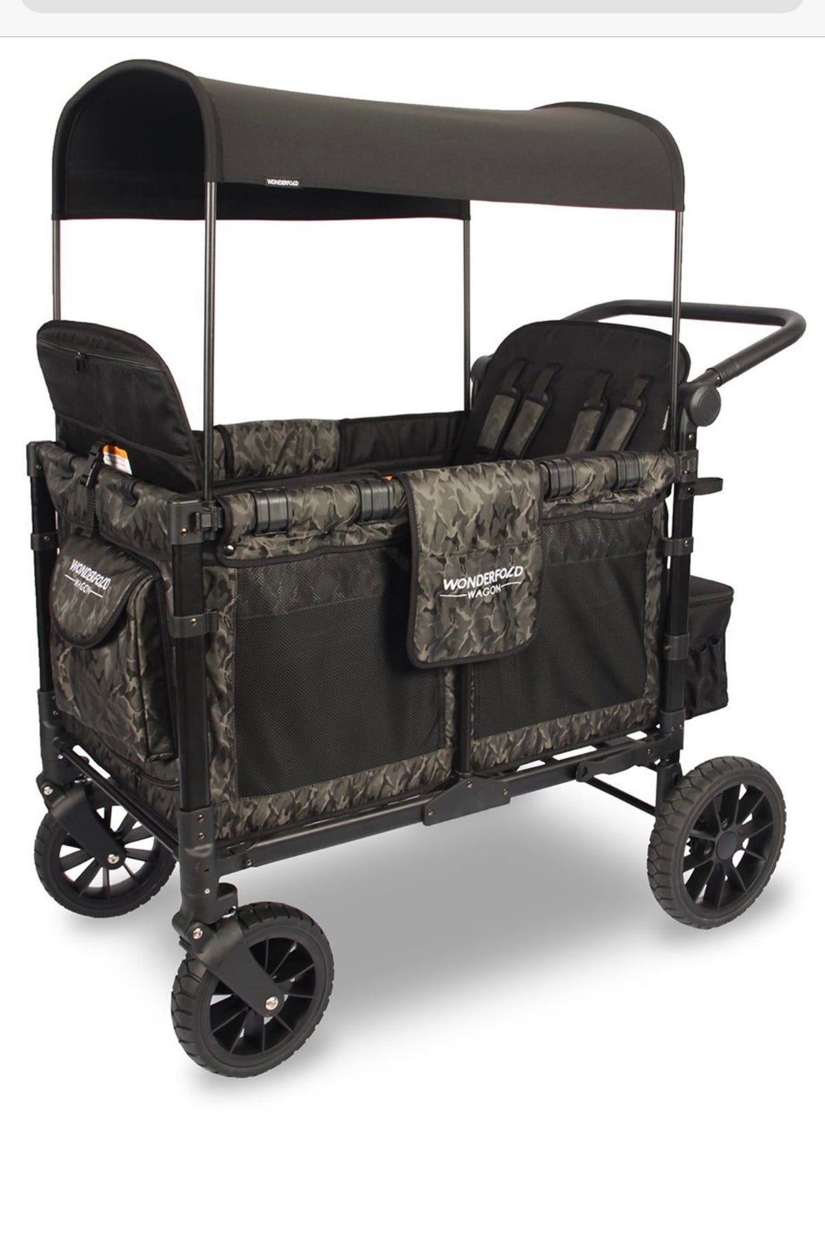 wonderfold w4 luxe stroller wagon with parent console Wonderfold Wagon W4S Premium 2.0: Family Adventure Wagon – Buttercup