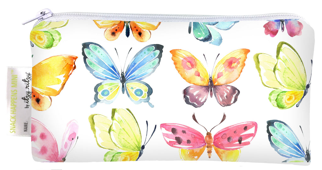 Itzy Ritzy Snack Happens Mini Snack Bag -  Beautiful Butterflies