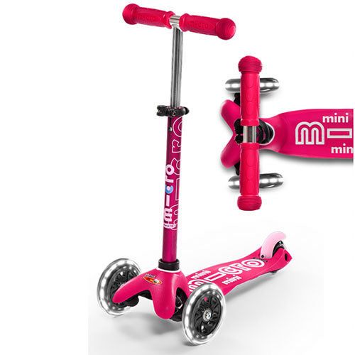 Micro Kickboard Mini Deluxe LED Scooter - Pink