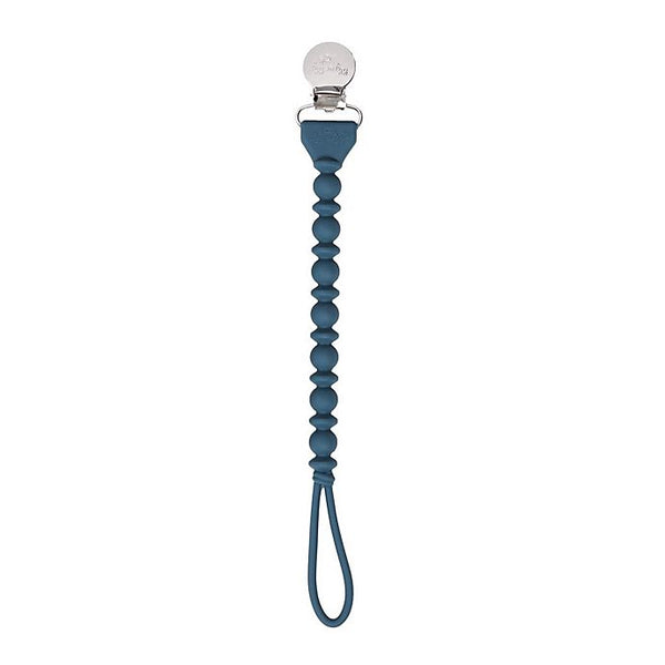 Itzy Ritzy Sweetie Strap Pacifier Clip - Navy Beaded