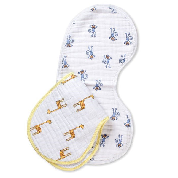 Aden and Anais 2-Pack Classic Burpy Bibs - Jungle Jam