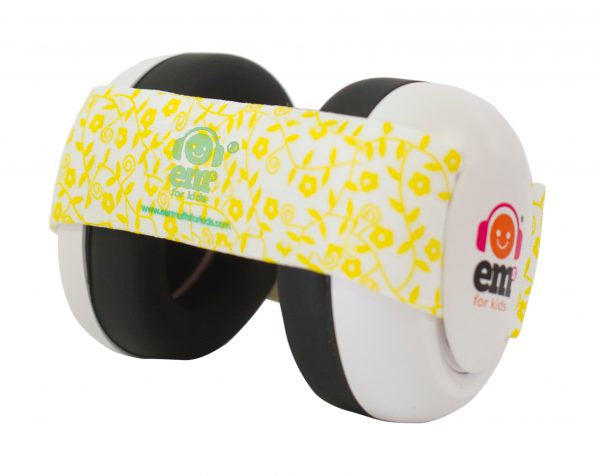 EM's 4 Kids Baby Ear Bubs - White / Lemon Floral Print