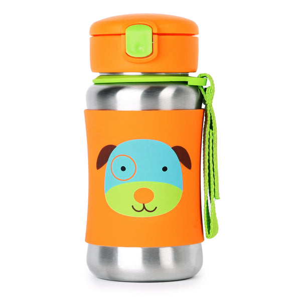 Skip Hop Zoo Stainless Steel Straw Bottle - Dog