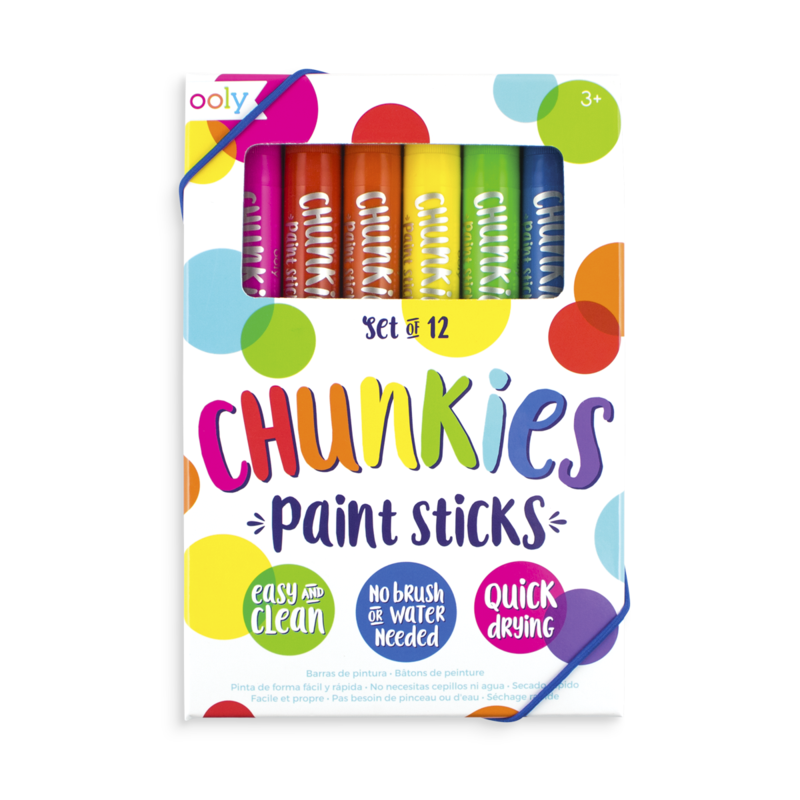 Ooly Chunkies Paint Sticks - 12 Pack