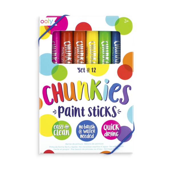 Ooly Chunkies Paint Sticks - 12 Pack