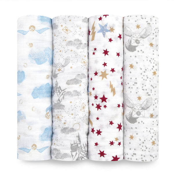 Aden and Anais 4-Pack Classic Swaddles - Harry Potter