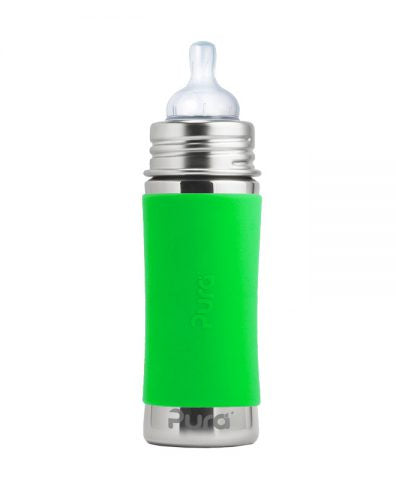 Pura Kiki Infant Bottle - Green Sleeve / 11oz