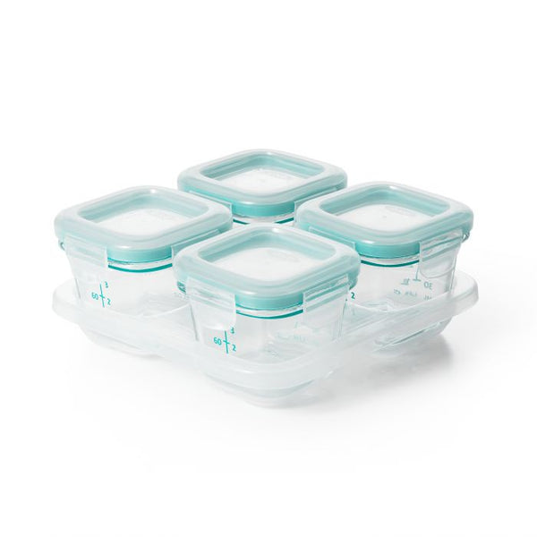 OXO Glass Baby Blocks - Teal / 4 oz