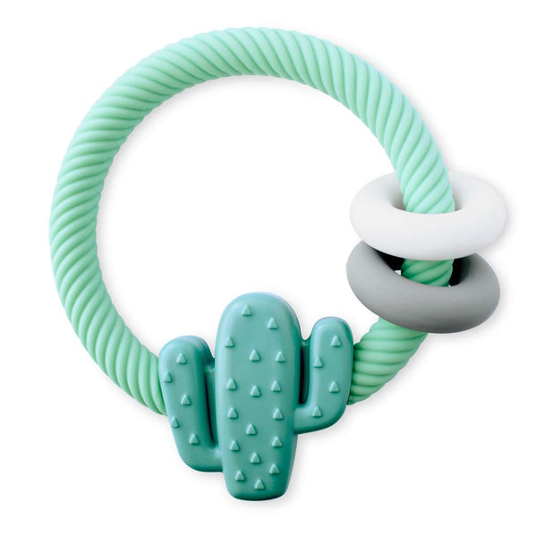 Itzy Ritzy Silicone Teether Rattle - Cactus