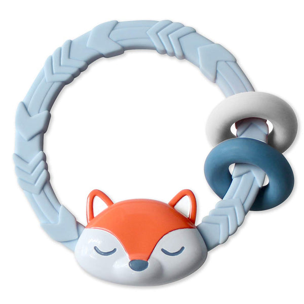 Itzy Ritzy Silicone Teether Rattle - Fox