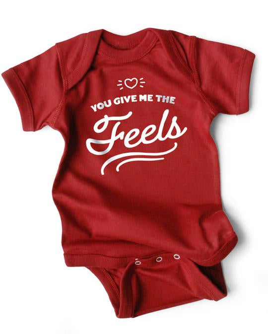 Wry Baby Snap Suit Onesie -  You Give Me The Feels / 0-6 Months
