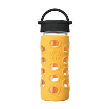 Lifefactory Glass Water Bottle - 12 oz / Marigold