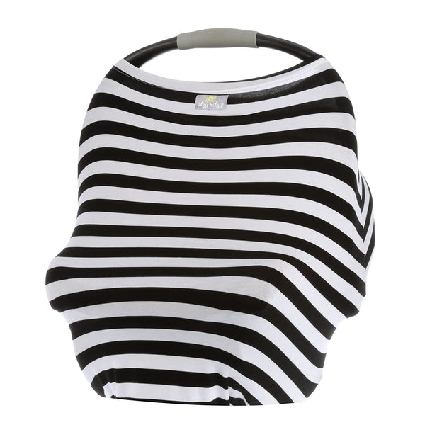 Itzy Ritzy Mom Boss Multi-Use Cover - Black & White Stripe