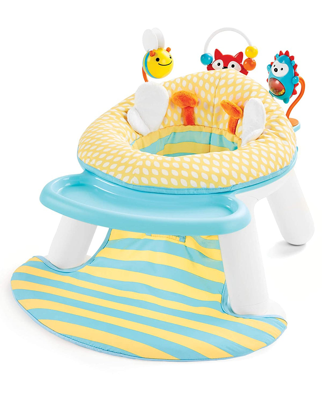 Skip Hop Explore More Baby Chair: 2-in-1 Sit-Up Floor Seat Infant Activity Seat Bee