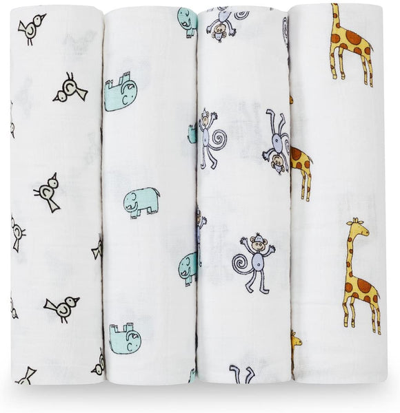 Aden and Anais Jungle Jam 4 Pack Disney  Baby Classic Swaddles