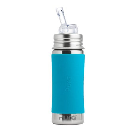 Pura Kiki Straw Cup - Aqua Sleeve / 11oz