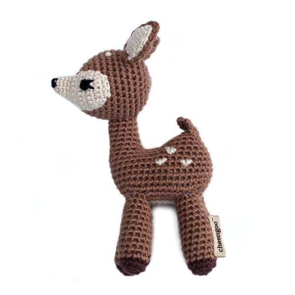 Fawn Hand Crocheted Rattle