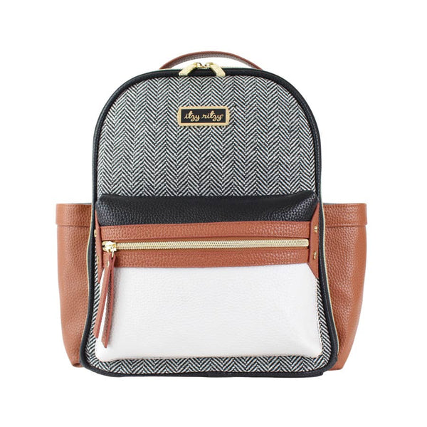 Itzy Ritzy Mini Diaper Bag Backpack – Coffee & Cream