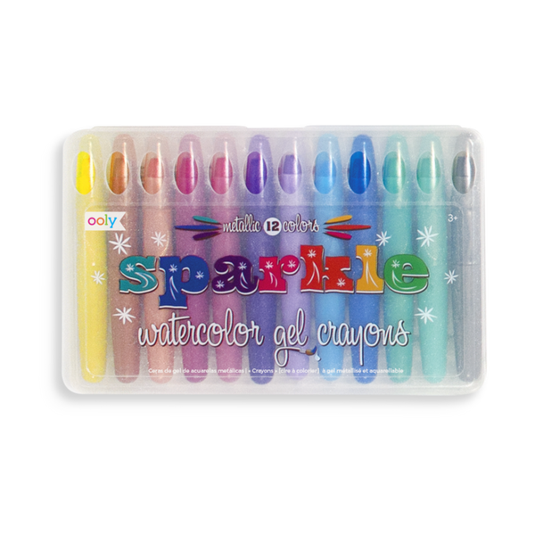 Ooly Sparkle Watercolor Gel Crayons- 12 Pack