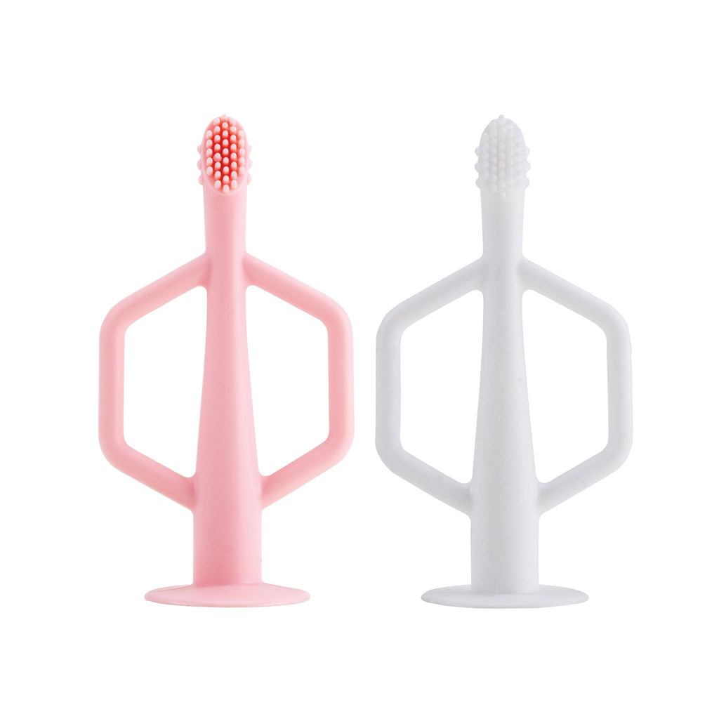 Tiny Twinkle Silicone Training Toothbrush - Bloom Set of 2
