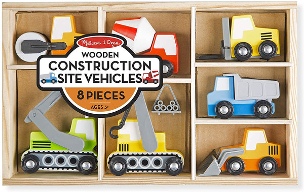 Melissa & Doug Wooden Construction Site Vehicles
