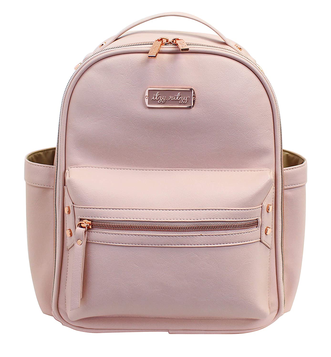 itzy ritzy diaper backpack mini Bag Chic, Compact Mini Plus Backpack with Changing Pad, 10 Pockets (6 Internal, 4 External), Grab-Top Handle & Rubber Feet (Black w/Silver Hardware) : Baby The Itzy Mini Plus is ready for any and all adventures and can be easily repurposed as an everyday bag for you or your partner Aspen Itzy Mini Plus Diaper