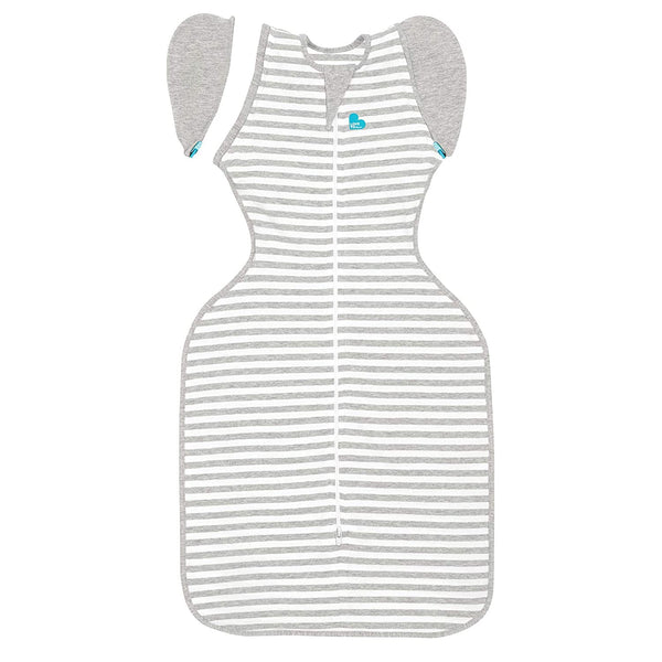 Love To Dream Swaddle UP Transition Bag, Gray, Medium, 13-19 lbs., Patented Zip-Off Wings, Gently Help Baby Safely Transition from Being swaddled to arms Free Before Rolling Over