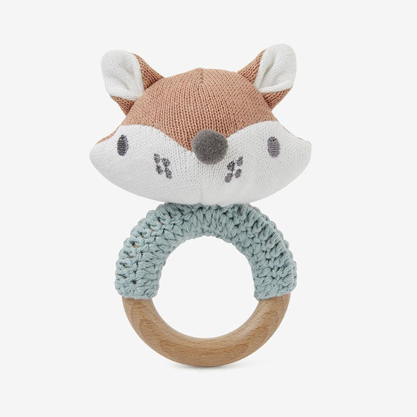 Elegant Baby Fox Ring Rattle