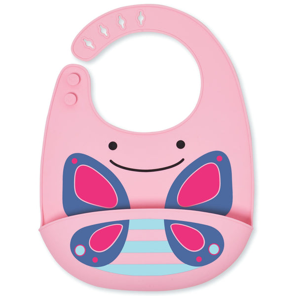 Skip Hop Zoo Fold and Go Silicone Bib - Butterfly