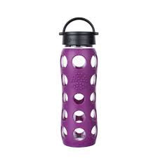 Lifefactory Glass Water Bottle - 16 oz / Plum