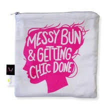 Itzy Ritzy After Dark Food Safe Pouch - Messy Bun Chic
