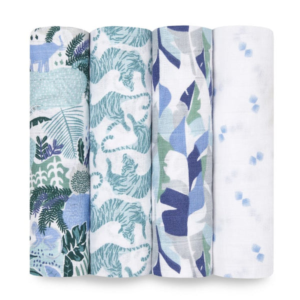 Aden and Anais 4-Pack Classic Swaddles - Dancing Tigers