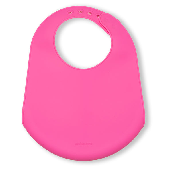 Modern Twist Silicone Catch Bib - Elephant Hugs / Candy Pink