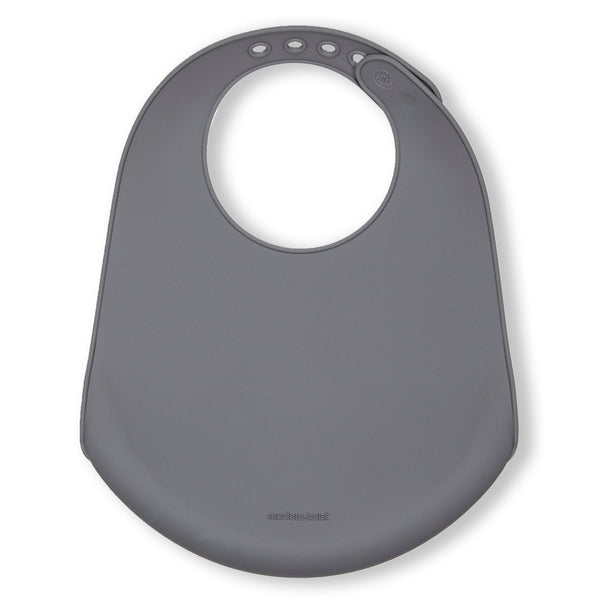 Modern Twist Silicone Catch Bib - Puppy Love / Fuzzy Grey