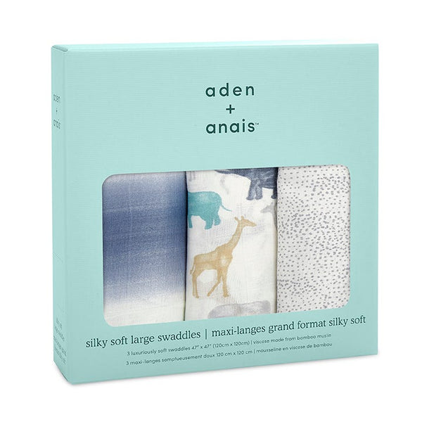 Aden and Anais 3-Pack Silky Soft Swaddles - Expedition