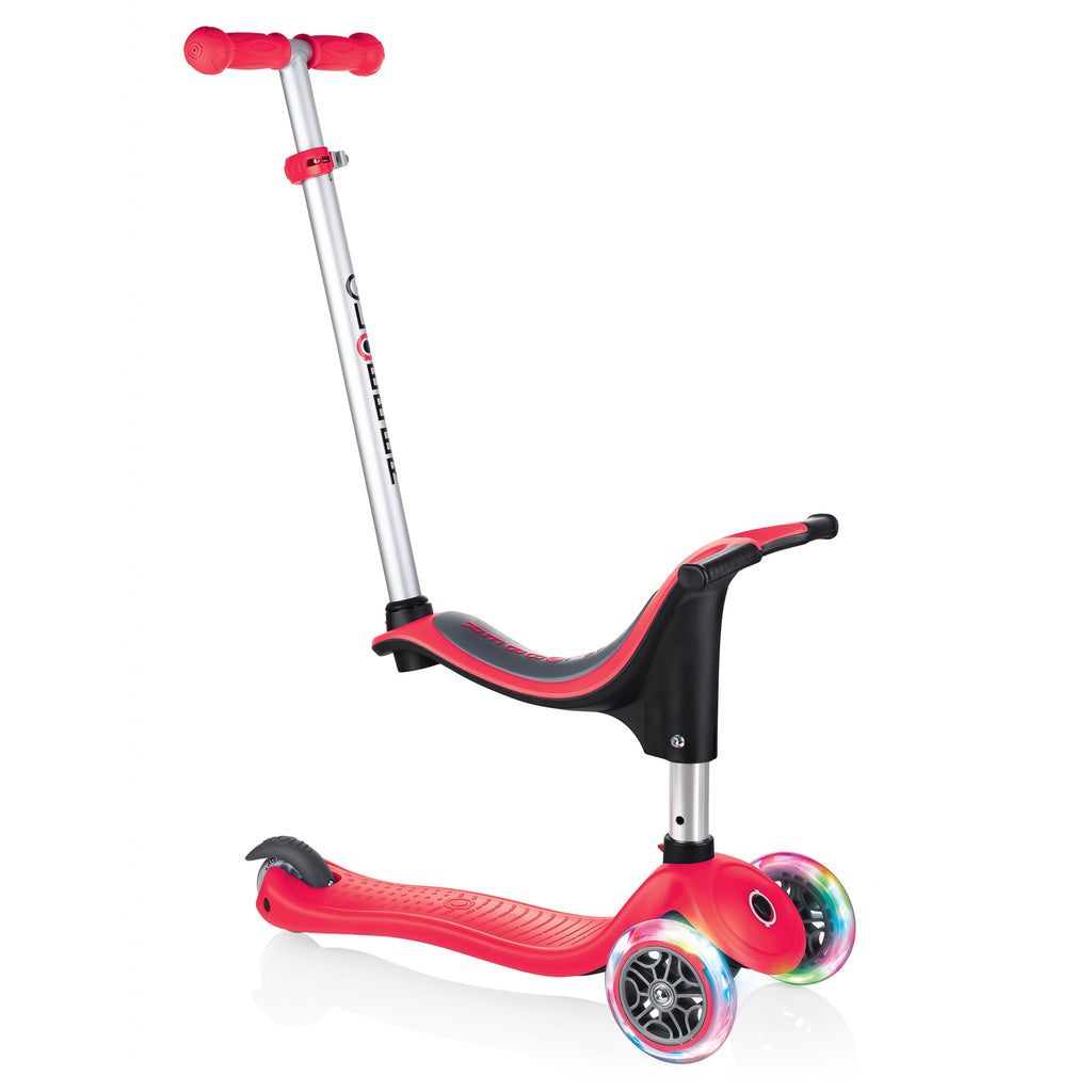 Globber Scooter Evo 4 in 1 Lights - Red
