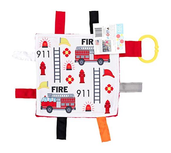 Baby Jack Firetruck Crinkle Tag Square