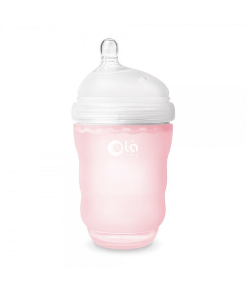 Olababy Silicone Bottle 8oz - Rose Pink / Single Pack